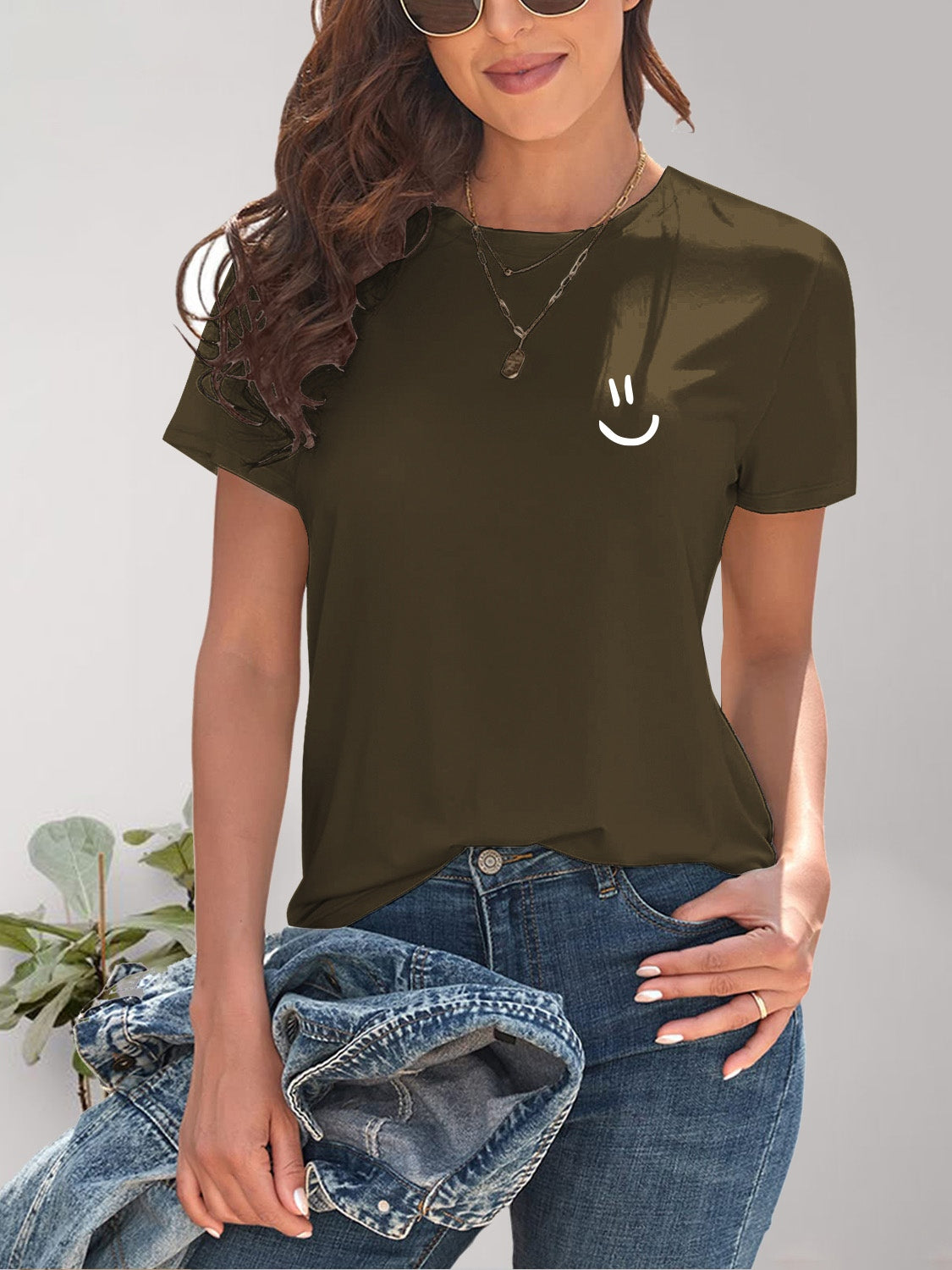 Smile Graphic Short Sleeve T-Shirt