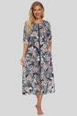 Printed Slit Night Dress - Elegant Aura Boutique