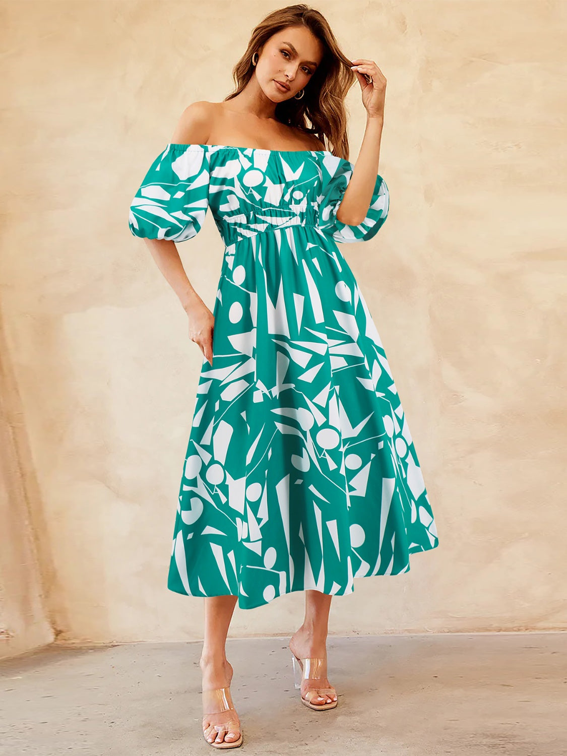 Floral Breeze Off-Shoulder Dress