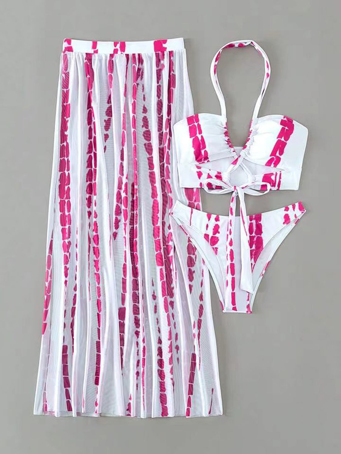 Radiant Halter Neck Three-Piece Swim Set