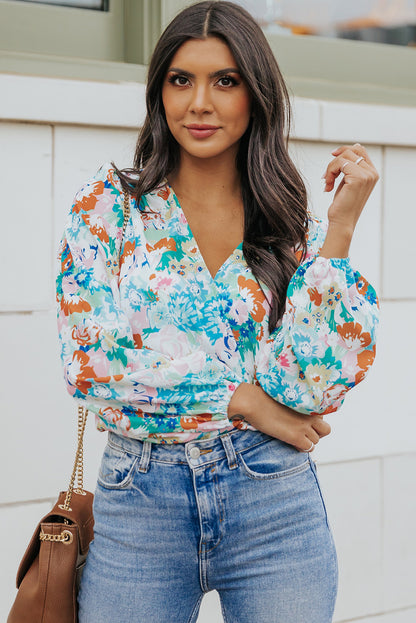 Floral Balloon Sleeve Bodysuit