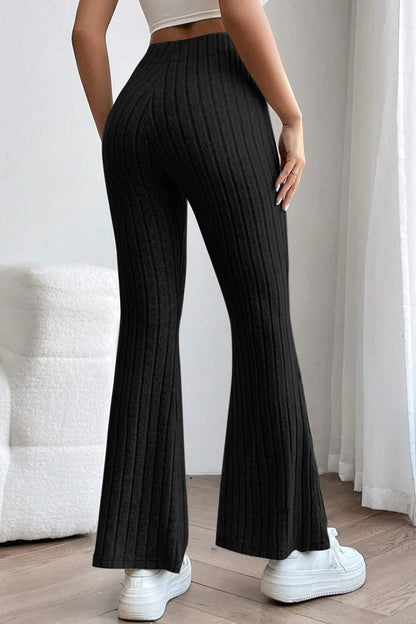 Bae Full Size Ribbed High Waist Pants - Elegant Aura Boutique