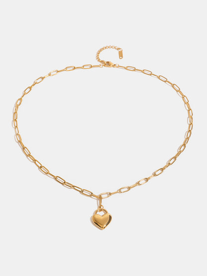 18K Gold-Plated Heart Pendant Necklace