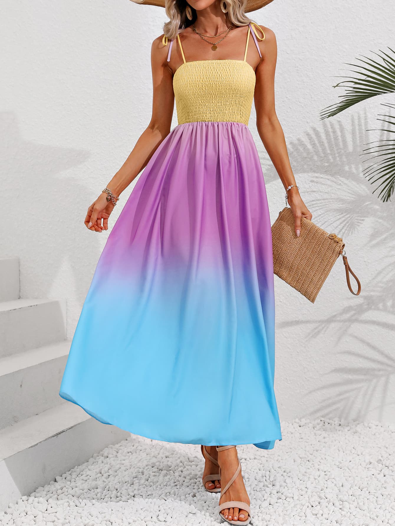 Color Block Maxi Dress