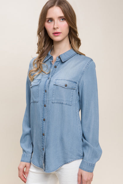 Love Tree Denim Shirt