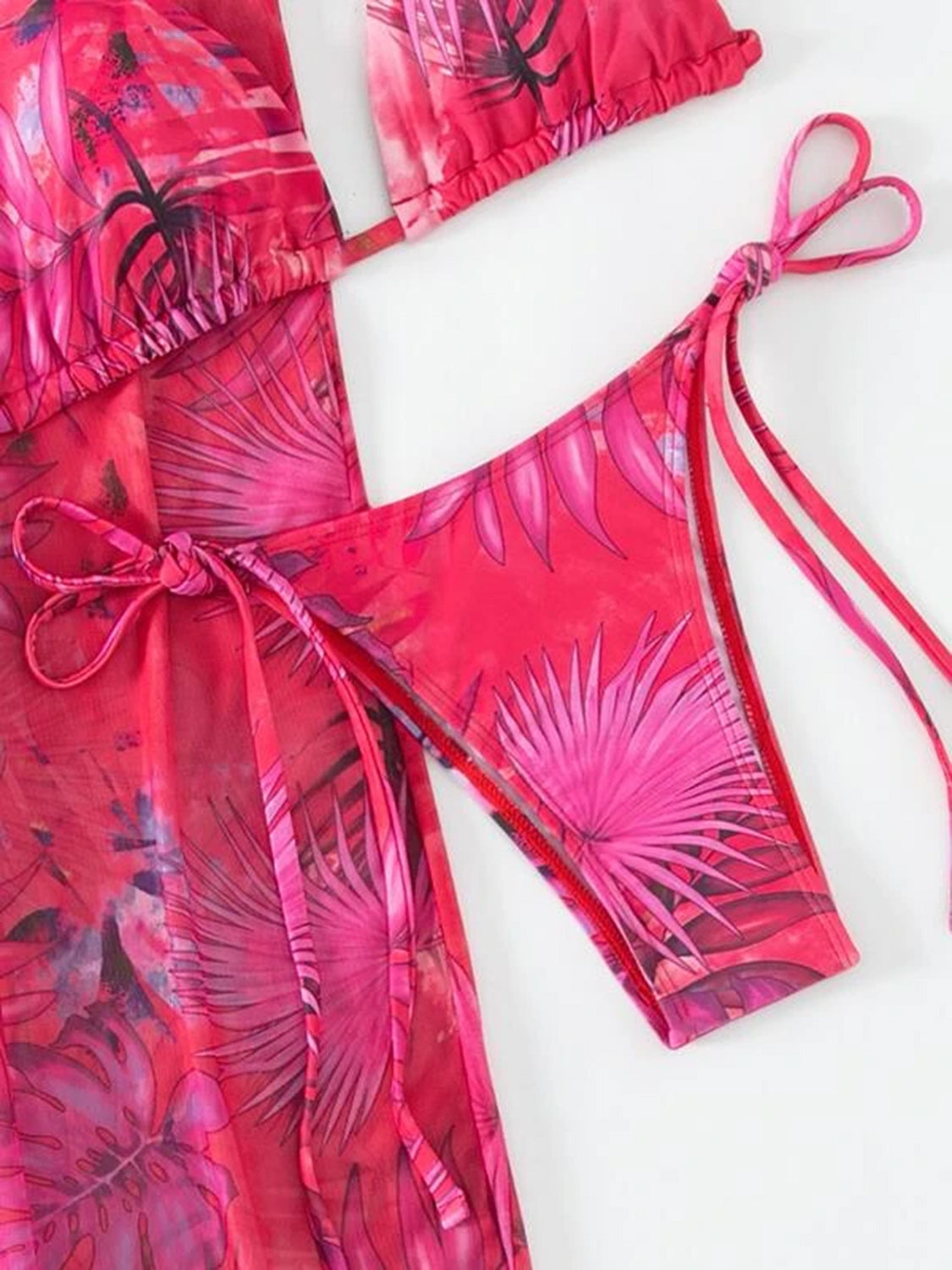 Stylish Halter Three-Piece Swim Set - Elegant Aura Boutique