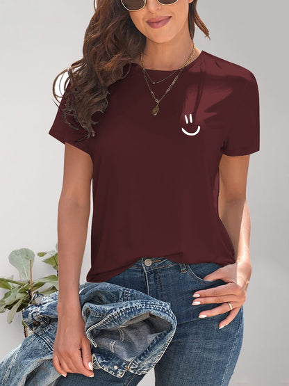 Smile Graphic Short Sleeve T-Shirt