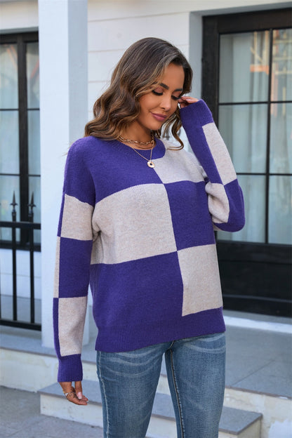 Angel Wings Color Block Sweater