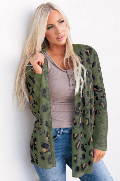 Printed Long Sleeve Cardigan