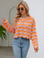 Round Neck Flare Sleeve Knit Top