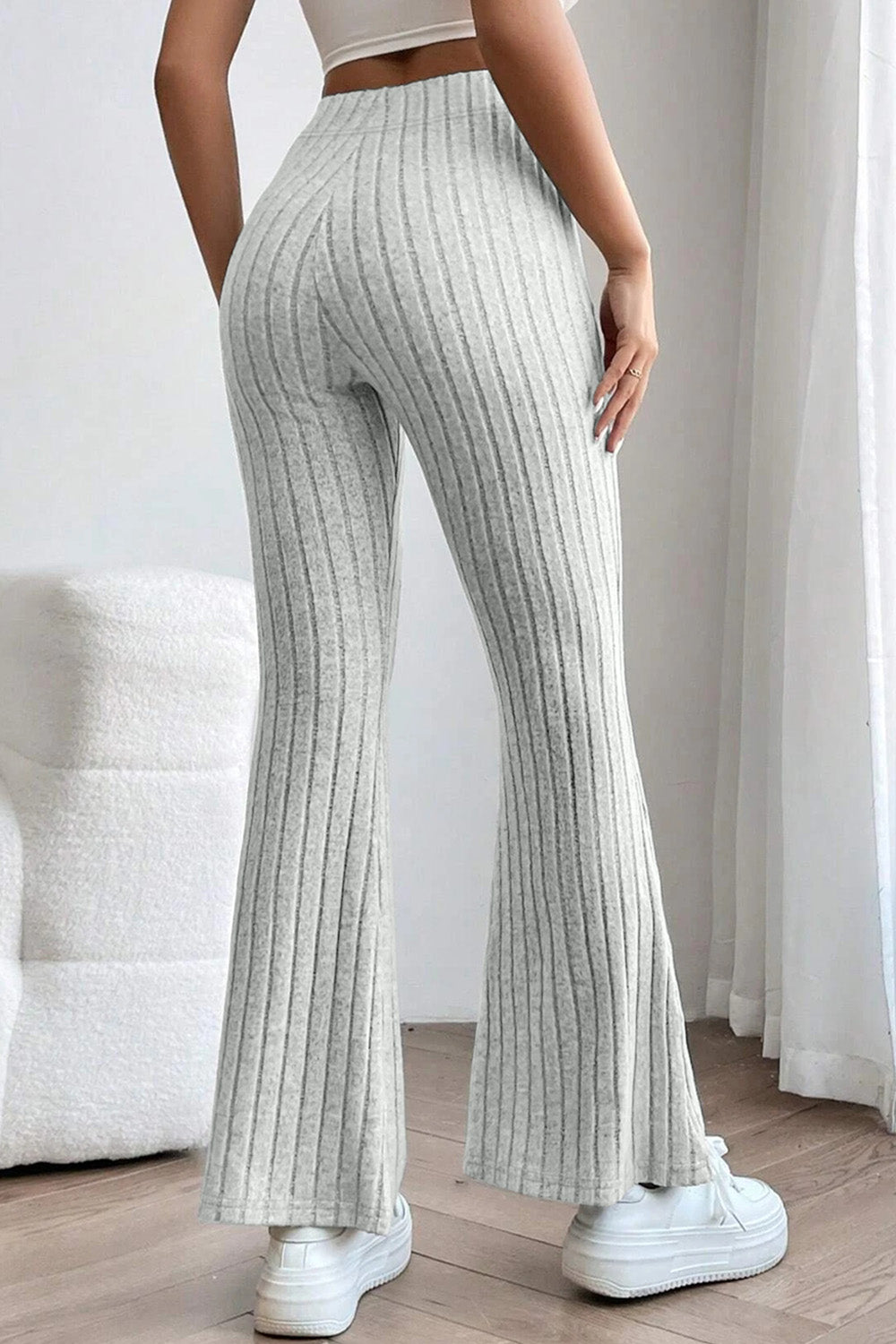 Bae Full Size Ribbed High Waist Pants - Elegant Aura Boutique