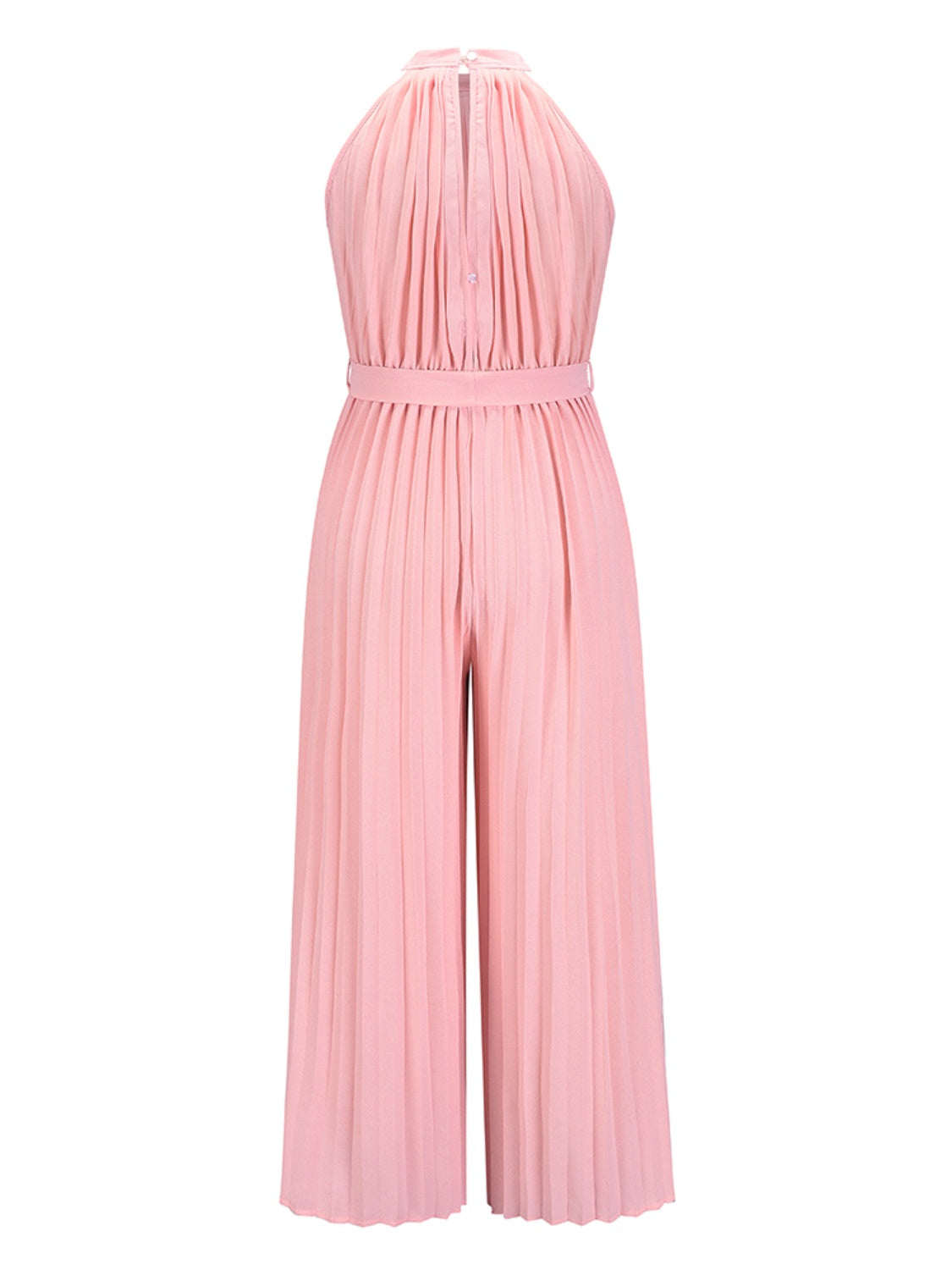 Cutout Pleated Sleeveless Jumpsuit