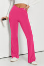 Elastic Waist Bootcut Pants - Elegant Aura Boutique