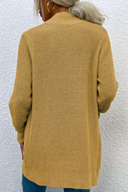 Rib-Knit Cardigan with Pockets