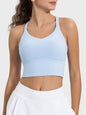 Crisscross Round Neck Active Top