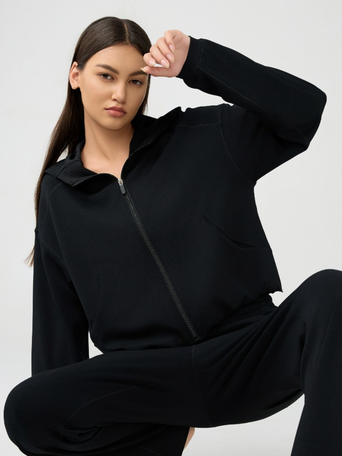 Dropped Shoulder Active Hoodie