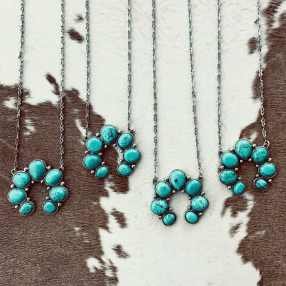 Turquoise Alloy Pendant Necklace