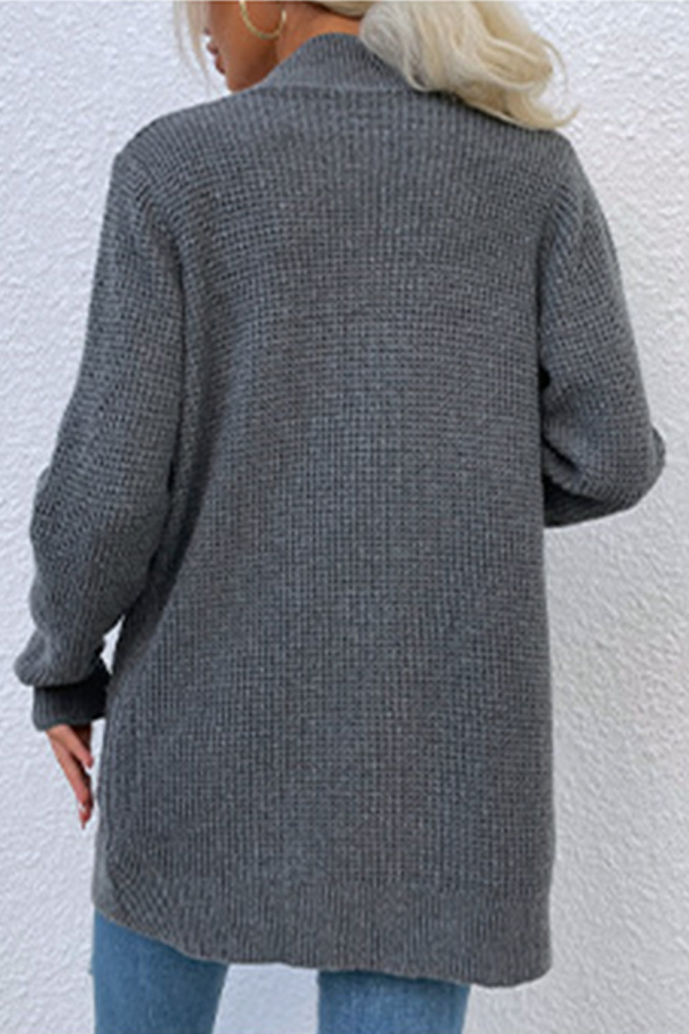 Rib-Knit Cardigan with Pockets