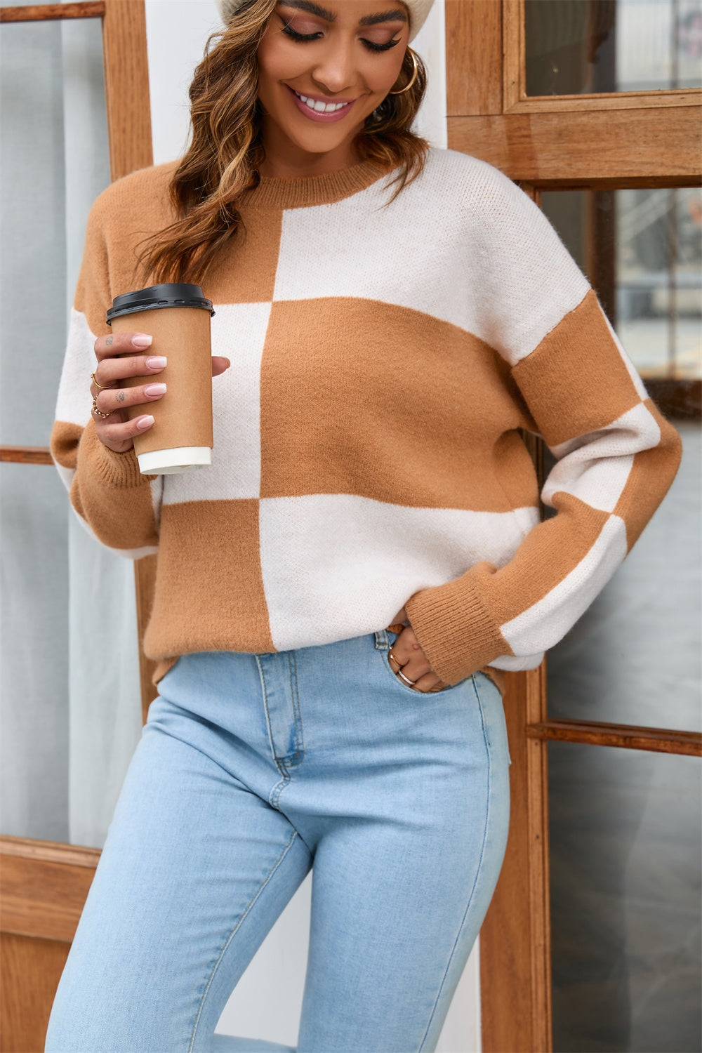 Angel Wings Color Block Sweater