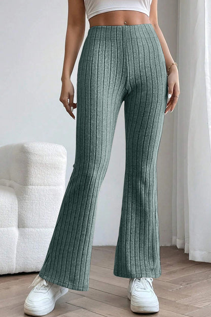 Bae Full Size Ribbed High Waist Pants - Elegant Aura Boutique