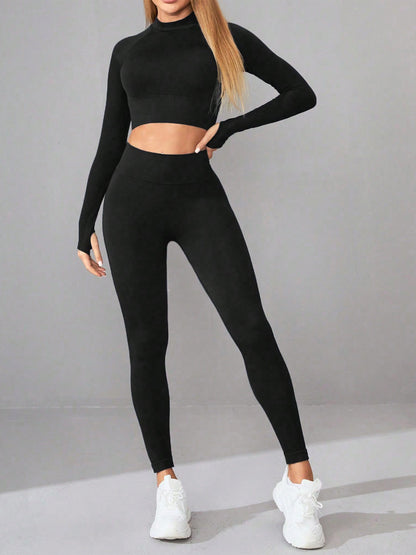 Long Sleeve Top and Leggings Active Set