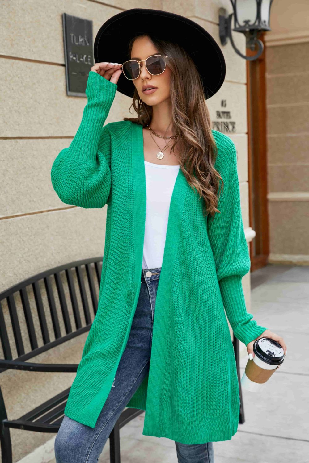 Lantern Sleeve Cardigan