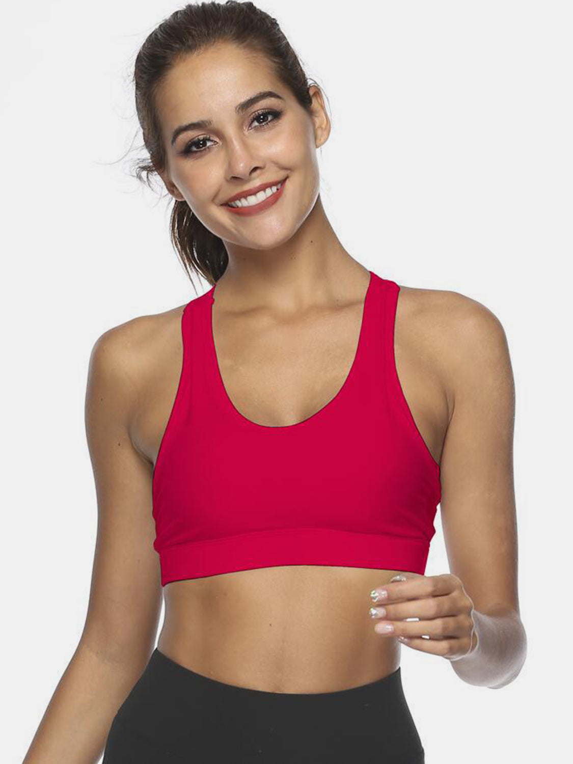 Cutout Scoop Neck Active Top