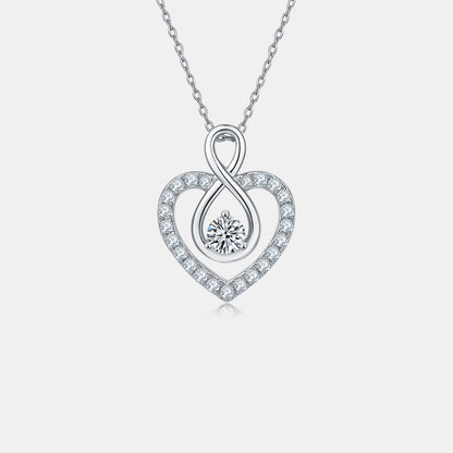 1 Carat Moissanite Heart Shape Necklace