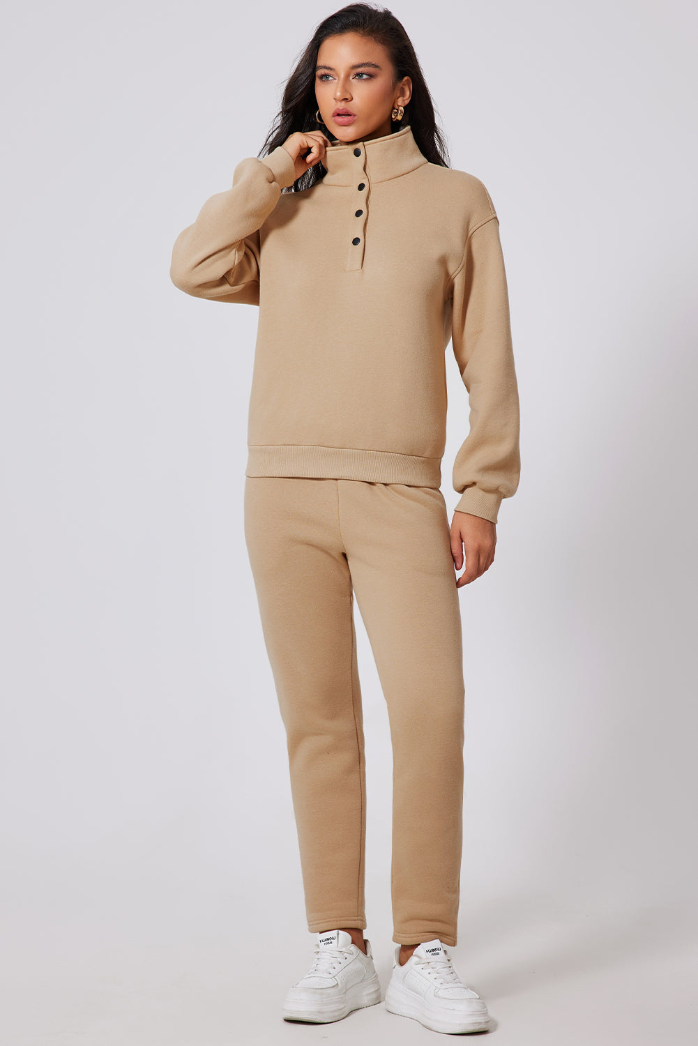 Turtleneck Top and Pants Active Set