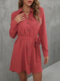 Belted Long Sleeve Dress