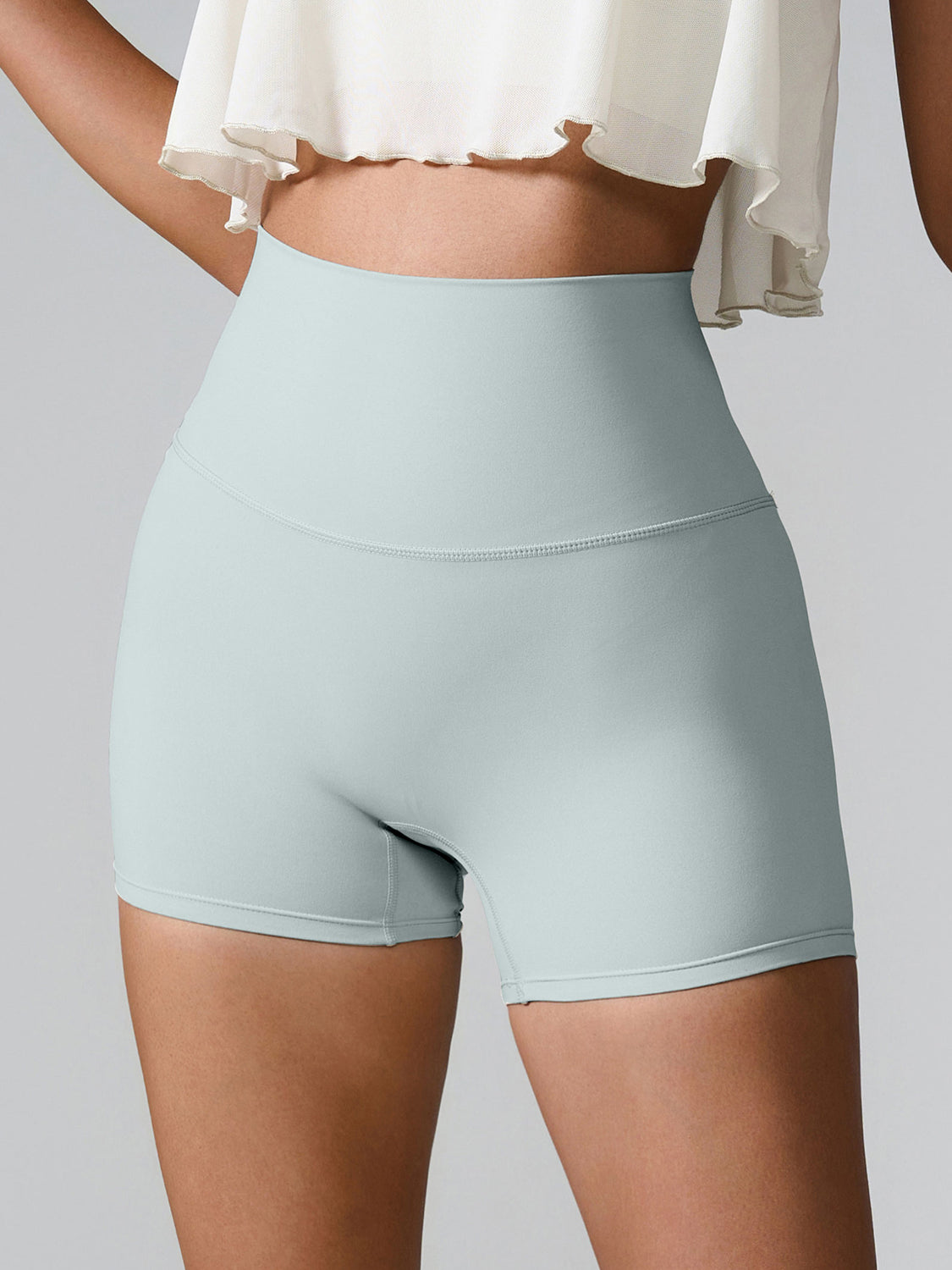 High Waist Active Shorts With Pockets