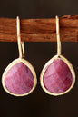 Natural Stone Teardrop Earrings