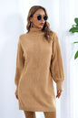 Turtleneck Long Sleeve Sweater Dress