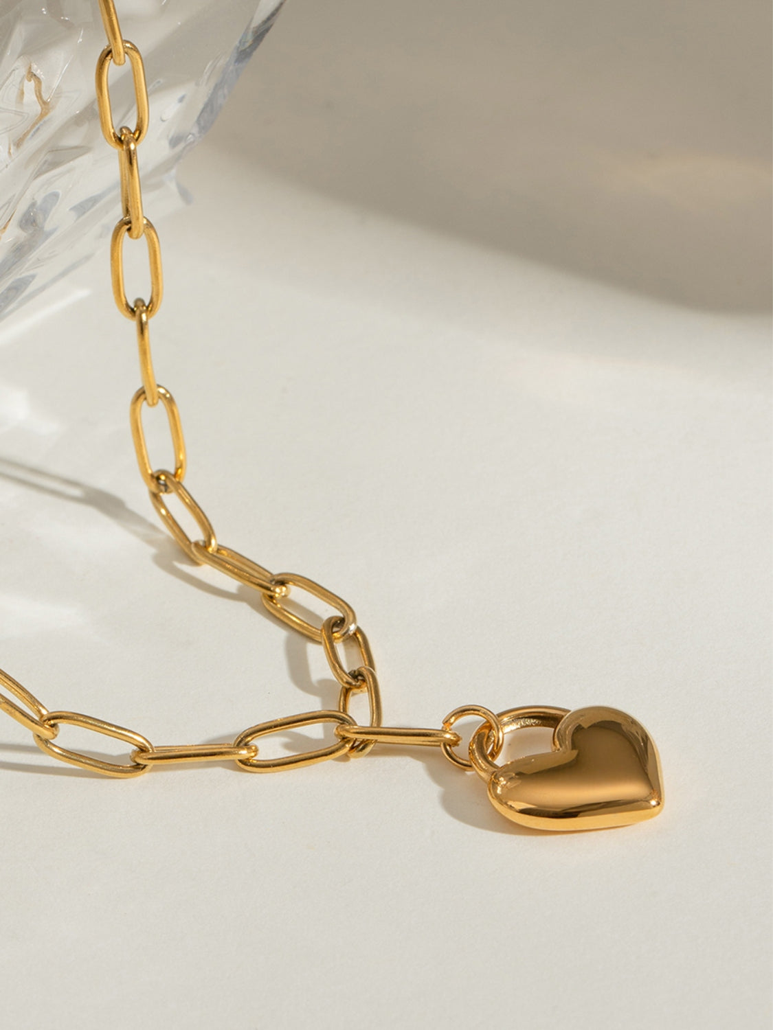 18K Gold-Plated Heart Pendant Necklace