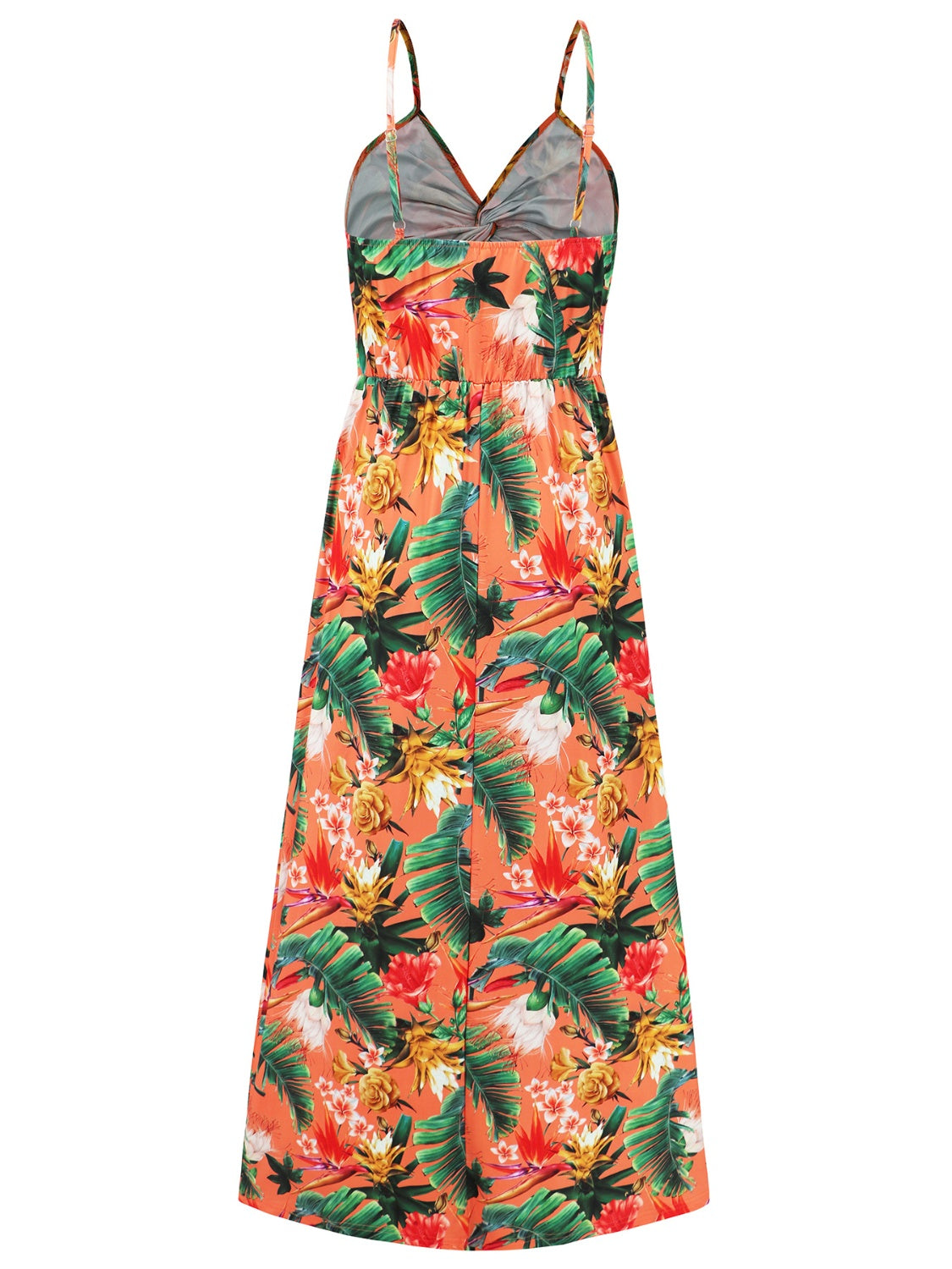 Twisted Printed V-Neck Cami Dress - Elegant Aura Boutique