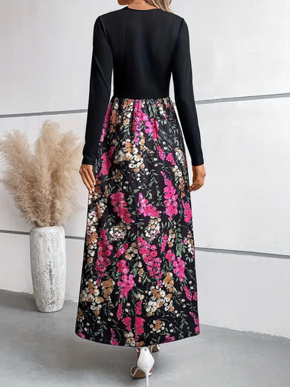 Floral Long Sleeve Maxi Dress