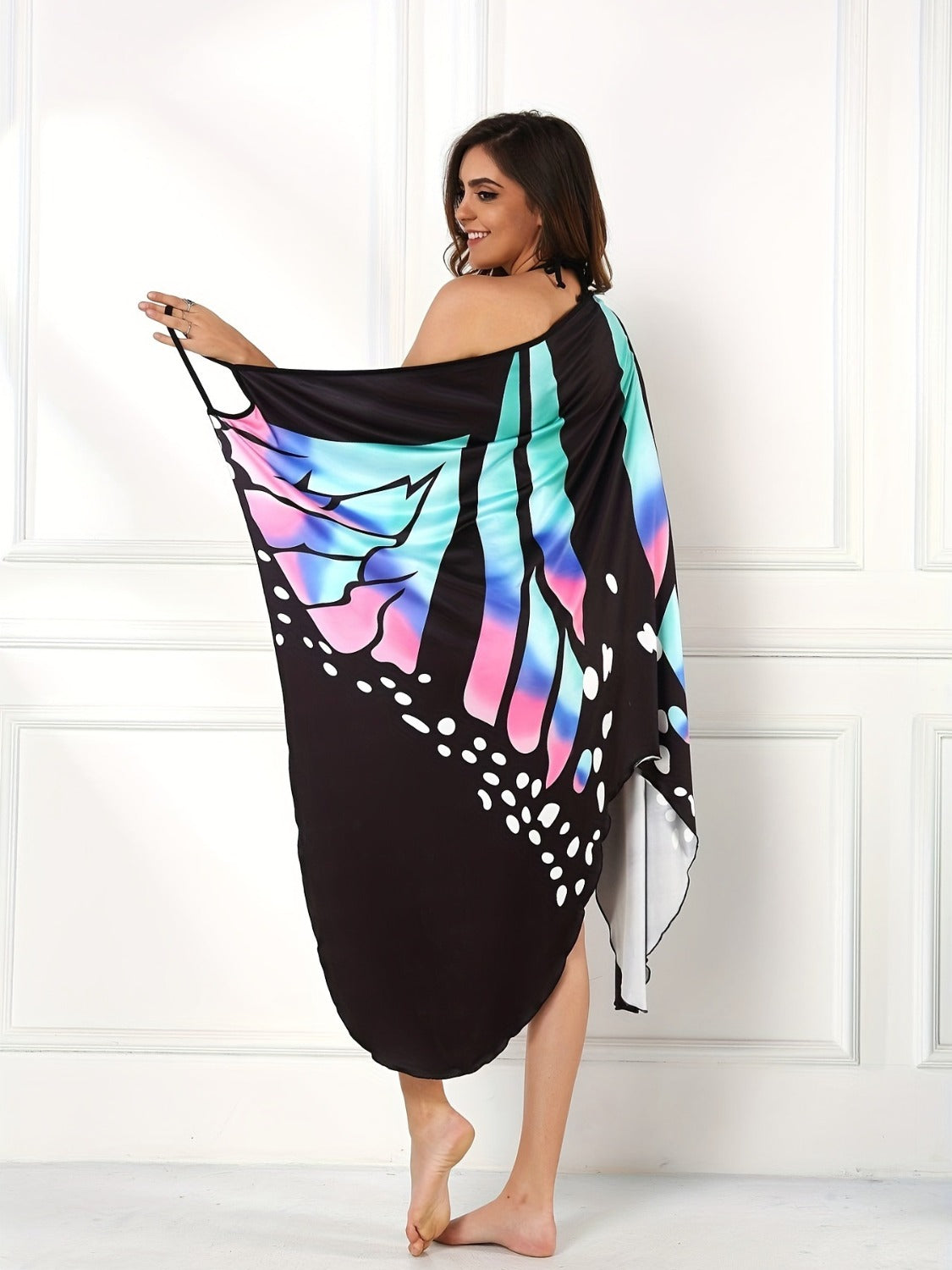 Printed Butterfly Cover Up