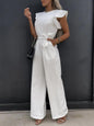 Ruffled Round Neck Jumpsuit