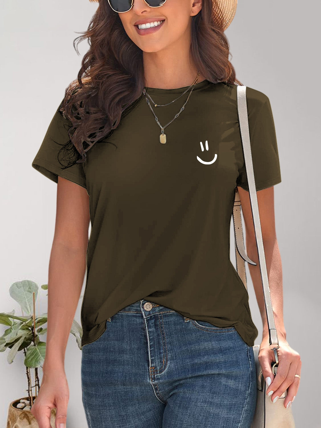 Smile Graphic Short Sleeve T-Shirt