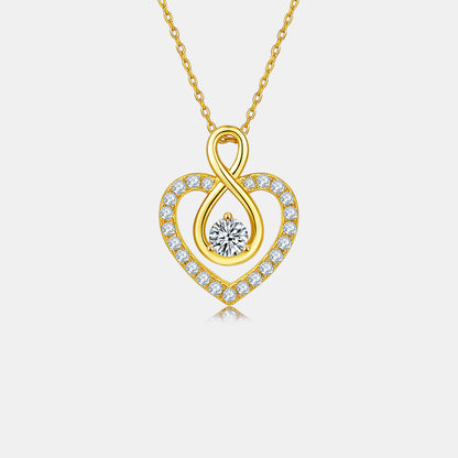 1 Carat Moissanite Heart Shape Necklace