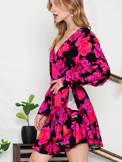 Floral Print Long Sleeve Dress