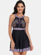 Printed Grecian Neck One-Piece Swimwear