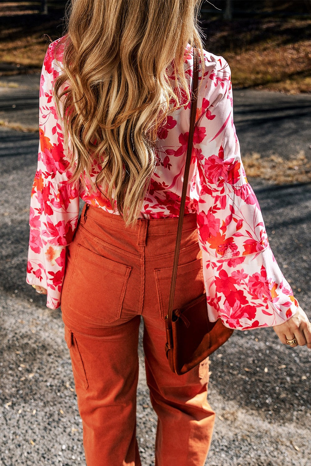 Floral Button Up V-Neck Bodysuit