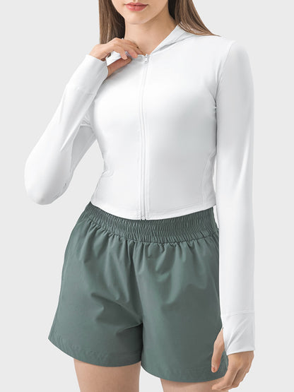 Hooded Long Sleeve Active Sweater