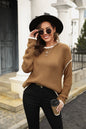 Long Sleeve Waffle-Knit Sweater