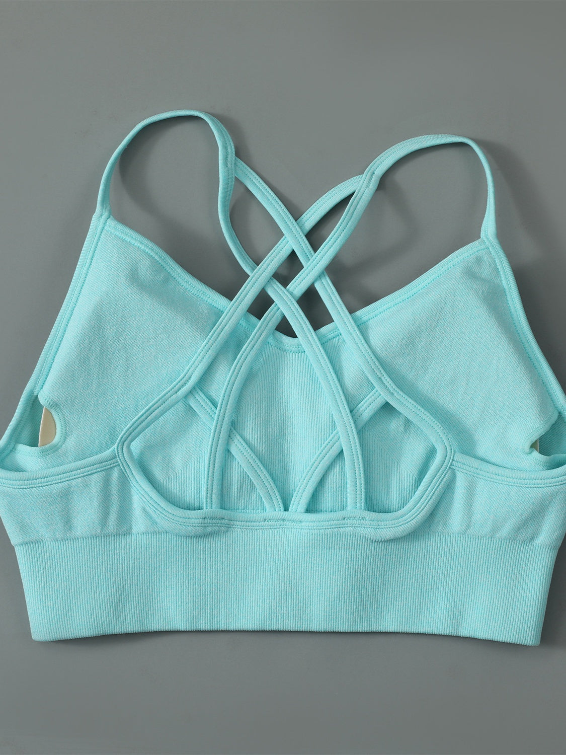 Crisscross Spaghetti Strap Sports Bra