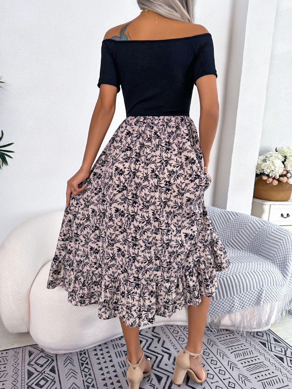 Elegant Drift Off-Shoulder Dress