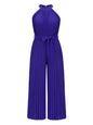 Cutout Pleated Sleeveless Jumpsuit