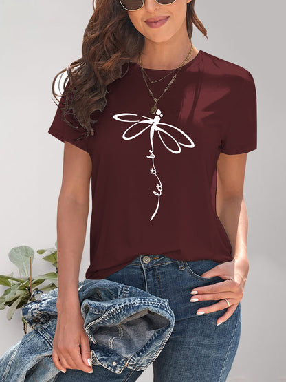 Dragonfly Graphic Short Sleeve T-Shirt