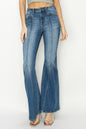 High Rise Front Detailed Flare Jeans